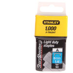 Stanley 0-TRA204T TRA2 Light-Duty Staple 6mm Pack Of 1000