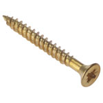 ForgeFix CSK1128EB Gen Purpose PZ Screw CSK TT Elec Brass 1.1/2x8 Box 200