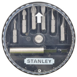 Stanley 1-68-738 Insert Bit Set Pozidriv/Slotted 7 Piece