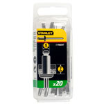 Stanley 1-PAA54T Aluminium Rivets Medium 4mm (20)