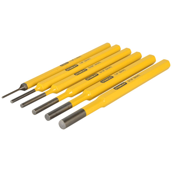 Stanley 418226 Pin Punch Kit 6 Piece Set Rapid Online