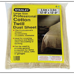 Stanley STASGCTQ Cotton Twill Dust Sheet 3.6 x 2.7m