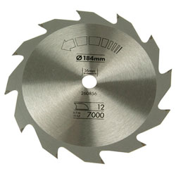 Black Decker X13020 Circular Saw Blade 184 x 16mm x 12T Fast Rip Rapid Electronics