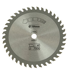 Black+Decker X13025 Circular Saw Blade 184 x 16mm x 40T Fine Cross Cut