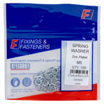 ForgeFix 100SW5 Spring Washers ZP M5 Bag 100