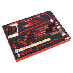 Sealey TBTP06UK Tool Tray with Hacksaw, Hammers & Punches 13pc