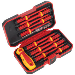 Sealey AK6129 Screwdriver Set 12pc Interchangeable Blade VDE/TUV/GS Approved