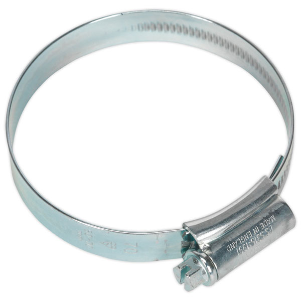Sealey HCJ3 HI-GRIP® Hose Clip Zinc Plated Ø55-70mm Pack of 10
