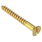 ForgeFix CSK210BR Wood Screw Slotted CSK Solid Brass 2 x 10 Box 200