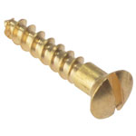 ForgeFix RAH586BR Wood Screw Slotted Raised Head ST Solid Brass 5/8x6 Box 200