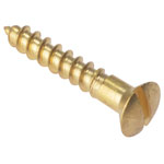 ForgeFix RAH18BR Wood Screw Slotted Raised Head ST Solid Brass 1x8 Box 200