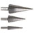 Sealey AK4746 HSS 4341 Step Drill Bit Set 3pc Double Flute
