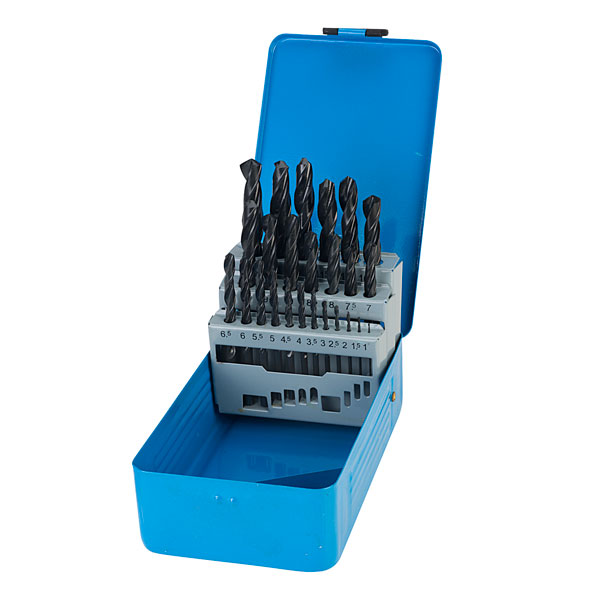 DRILL BIT SET 25PCE HSS GROUND BRIGHT FINISH