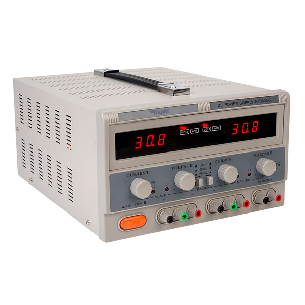 Model HY3005F-3 5A 0-30V DC Power Supply Variable Triple Output LED Display 