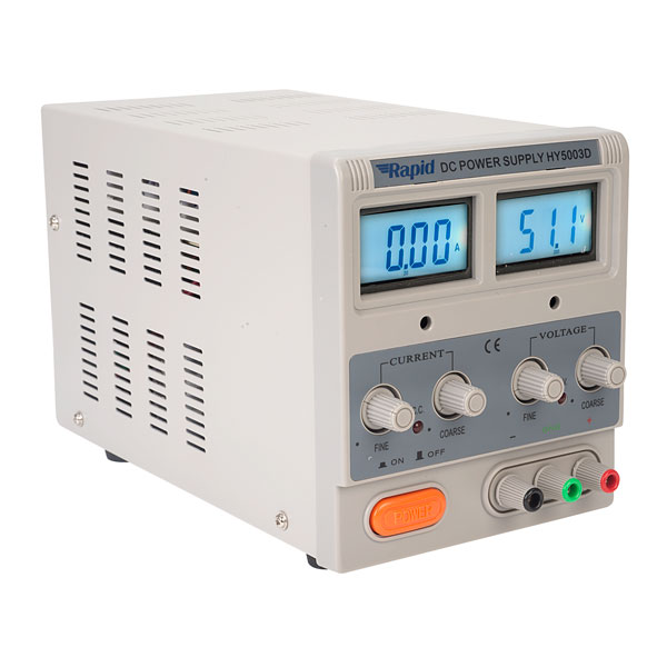 Rapid Hy5003d Single Output Bench Psu Led 1x0 50v 0 3a Rapid Online