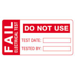 Martindale FAIL1 PAT Testing FAIL Labels - Roll Of 100