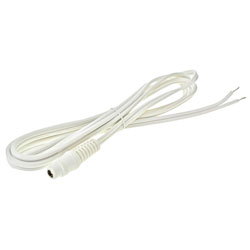 TT Electronics C4229-D 2.1mm 18 AWG 1.8m White Extension Cable to Bare Ends