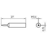 Weller T0054486299 XNT 1SC Solder Tip Chisel 0.4 x 0.15mm