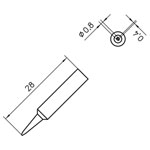 Weller T0054485999 XNT H Solder Tip Chisel 0.8 x 0.4mm