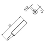 Weller T0054486099 XNT K Solder Tip Chisel 1.2 x 0.4mm