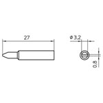 Weller T0054485899 XNT C Solder Tip Chisel 3.2 x 0.8mm