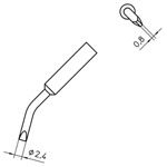 Weller T0054488299 XNT BX Solder Tip Chisel 2.4 x 0.8mm