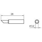 Weller T0054488699 XNT CC 45° Solder Tip Sloped 3.2mm