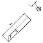 Weller T0054486399 XNT KN Solder Tip Knife 2.0mm