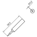 Weller T0054485299 XNT 1S Solder Tip Round 0.2mm