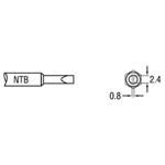 Weller NTB NT B Solder Tip - Chisel Tip 2.4 x 0.8 x 7.8mm