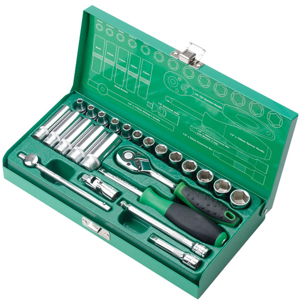 ProsKit SK22401M Pro's Kit 24Pcs 1/4" Driver Socket Tool Set Rapid