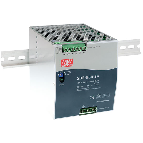  SDR-960-24 24V / 960W Slim/High Efficiency PSU Active PFC