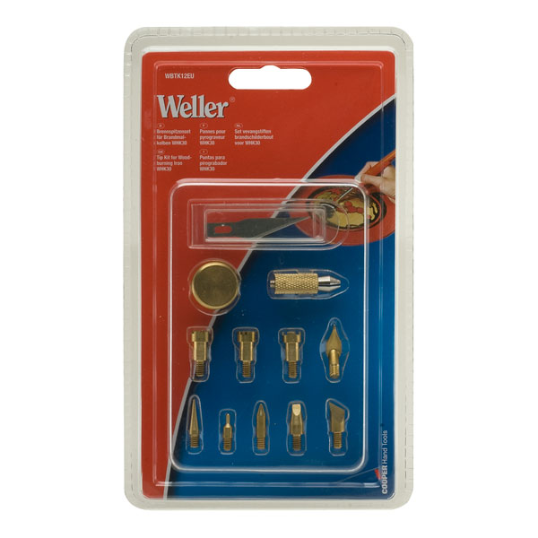 Weller WBTK12EU Tip Kit For Woodburning &amp; Hobby Kit WHK30