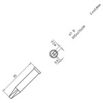 Weller T0054470499 XT B Soldering Tip Chisel 2.4mm x 0.8mm