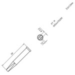 Weller T0054470299 XT M Soldering Tip Chisel 3.2mm x 1.2mm