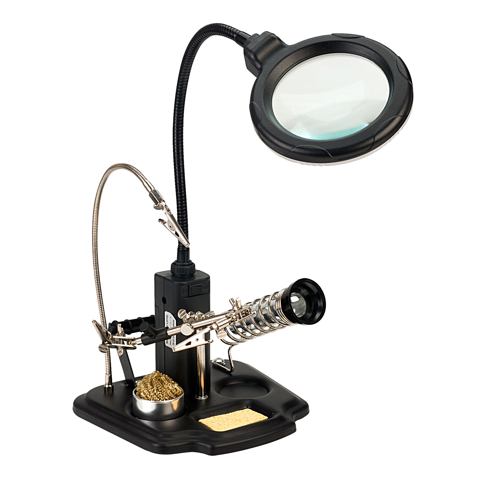 Anvil AVHHLMP LED Magnifying Lamp With Helping Hands Rapid Online