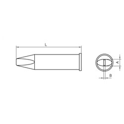 Weller T0054480199 XHT D WXP 200 / WP 200 Soldering Tip 5.0 x 1.2 x 48mm