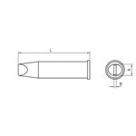 Weller T0054480299 XHT E WXP 200 / WP 200 Soldering Tip 7.6 x 1.5 x 48mm