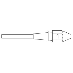 Weller T0051325099 XDS 1 Desoldering Tip 1.4 x 2.5 Length 10.5mm