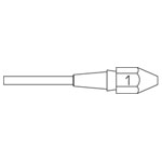 Weller T0051325099 XDS 1 Desoldering Tip 1.4 x 2.5 Length 10.5mm