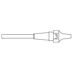 Weller T0051325299 XDS 3 Desoldering Tip 1.0 x 2.3 Length 10.5mm