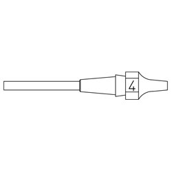 Weller T0051325399 XDS 4 Desoldering Tip 1.2 x 2.5 Length 10.5mm