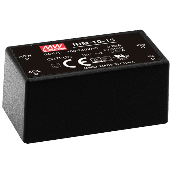 Mean Well IRM-10-5 5V / 10W AC/DC Mini Encapsulated PSU | Rapid Electronics