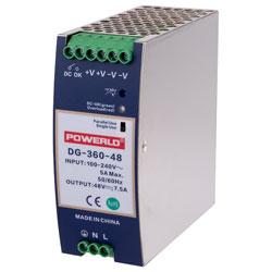 TT Electronics DG-360-48 DIN Rail Power Supply 48V DC 7.5A 360W, 1 Phase