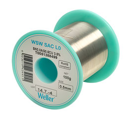 Weller T0051388499 WSW SAC L0 96.5/3/0.5 Solder Wire 0.5mm 100g