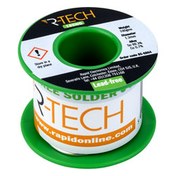 R-TECH 856864 Lead-Free Solder Wire 18SWG 1.2mm 100g Reel