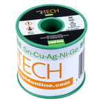 R-TECH 856874 Lead-Free Sn-Cu-Ag-Ni-Ge Solder 22SWG 0.7mm 0.5kg