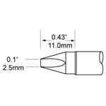 Metcal SFV-CH25 Soldering Tip 30° Chisel 2.5mm