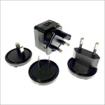 Tiger Power Supplies TP1074 5V 1A International USB charger with UK US AU EU