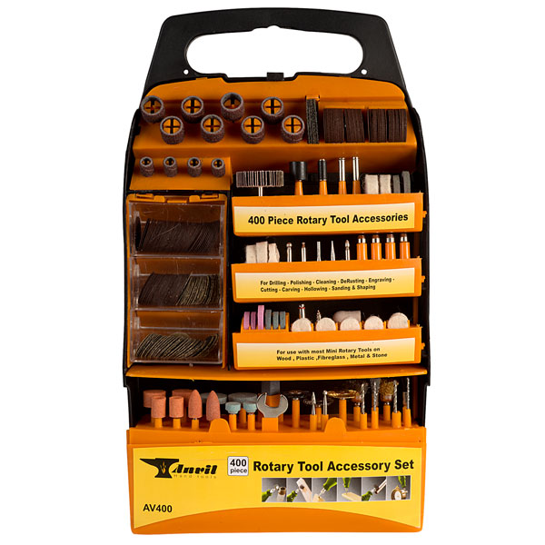 Anvil AVAC400 Rotary Tool Accessory Set 400 Piece Rapid Online
